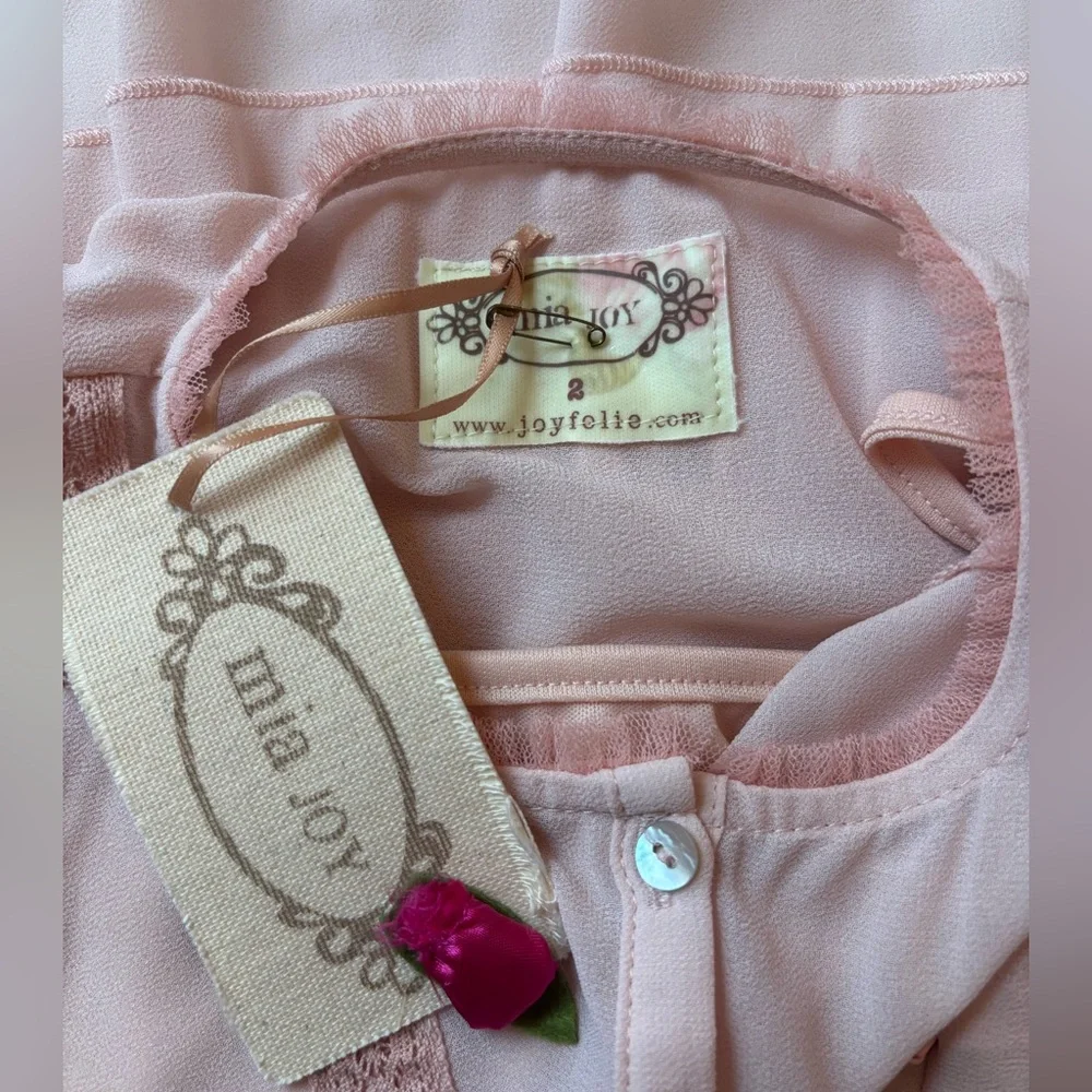 NWT Mia Joy Joyfolie Toddler Girl Lucy Gown Pink Dress Size 2T - Picture 3 of 4